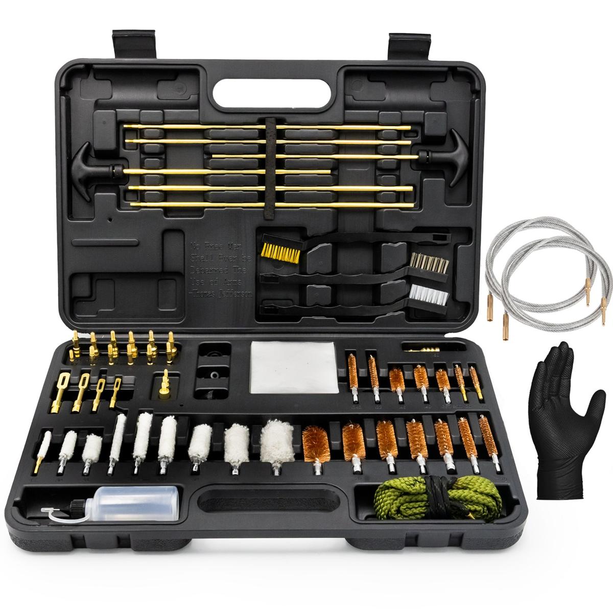 Gun Cleaning Kit with two braided stainless steel cables