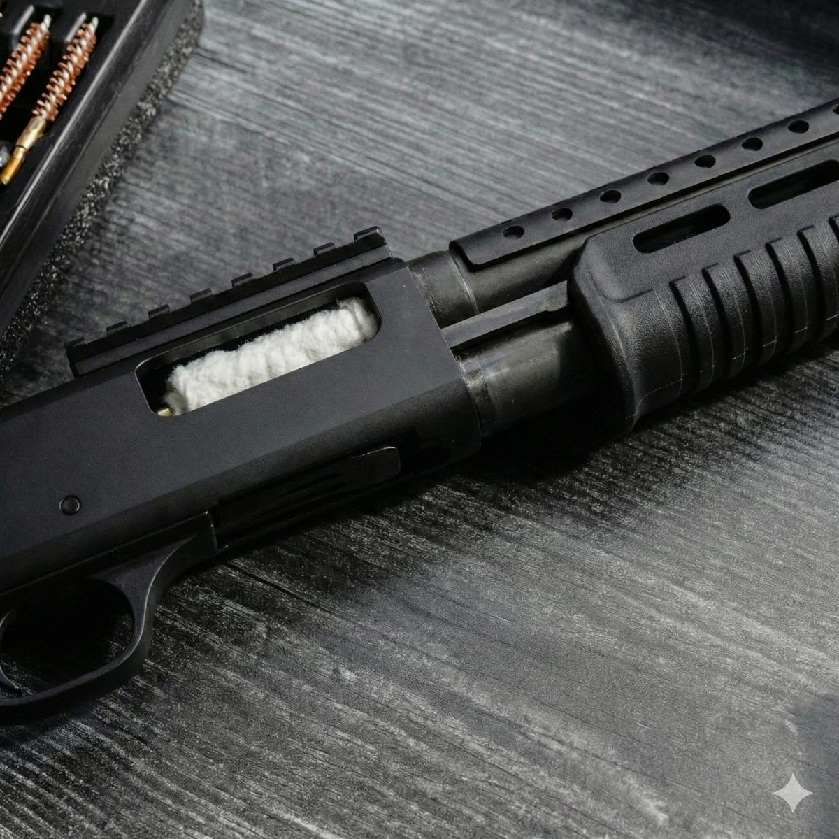 Shotgun mop in a pump action receiver